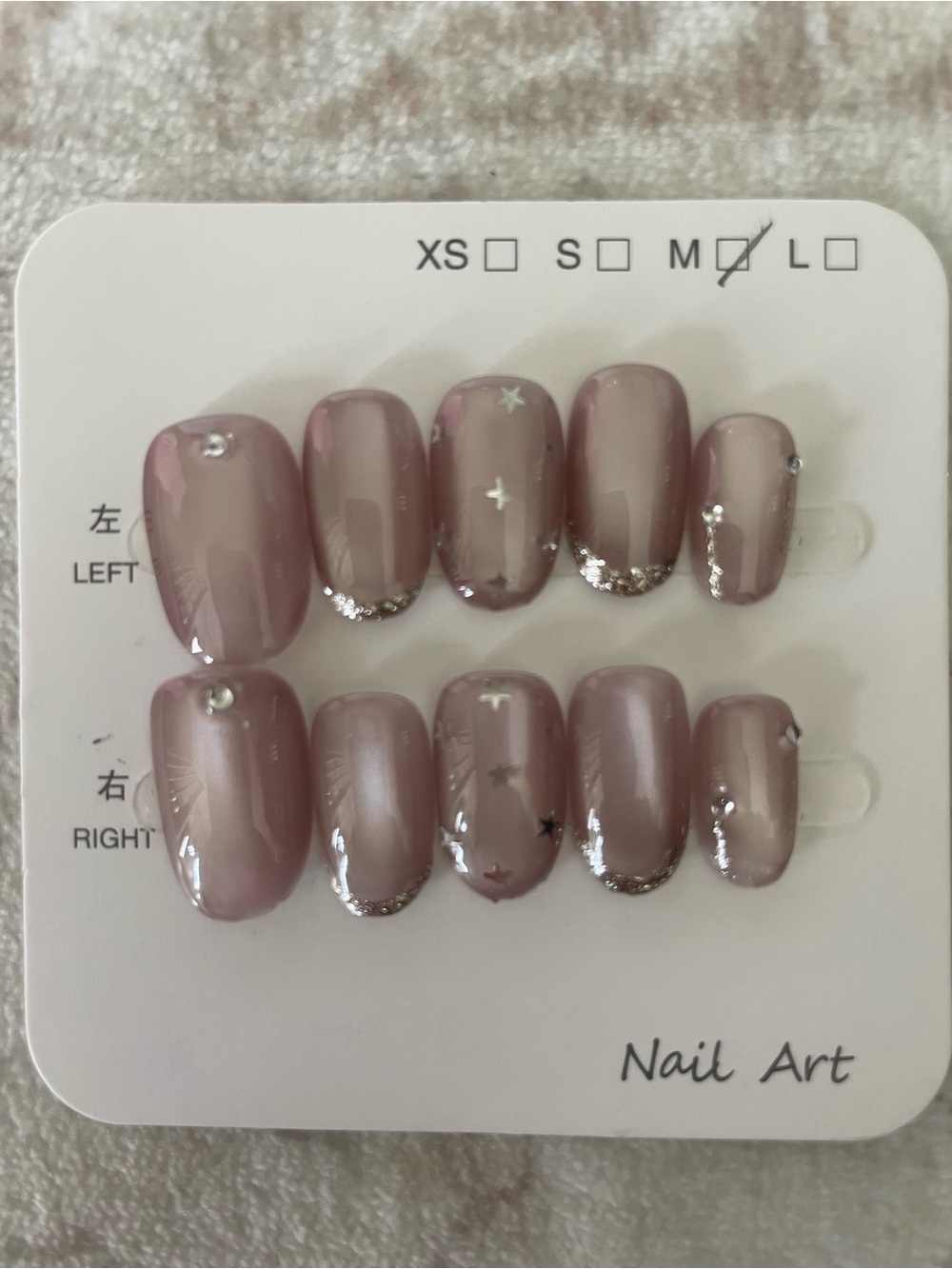 5 for $20! High Quality Press-On Nails in size medium